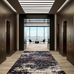 A room with a table and chairs.