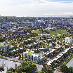 First Creek Redevelopment Plan aerial rendering