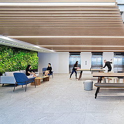 A group of people in a room.