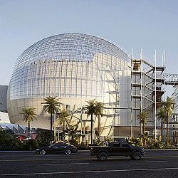 A large building with a dome roof.