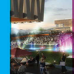 A crowd of people at a concert.