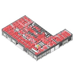 A red and white electronic device.