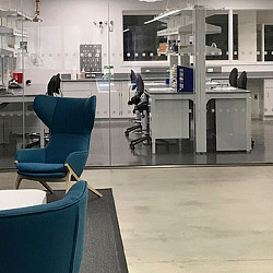 A person sitting in a chair.