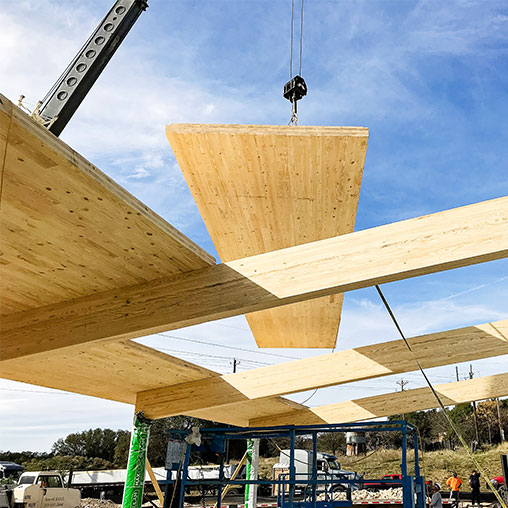 A structure with a beam on it.