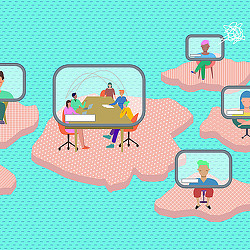 A group of people playing a game.