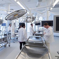 A group of people in a room.