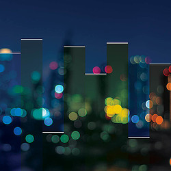 A blurry image of a city.