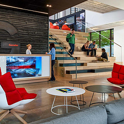 A group of people in a room.