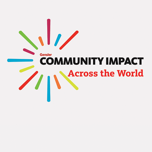 Gensler Community Impact Across the World graphic.