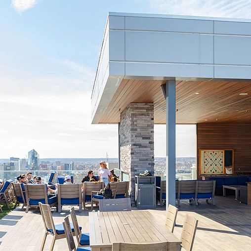One Franklin Tower rooftop