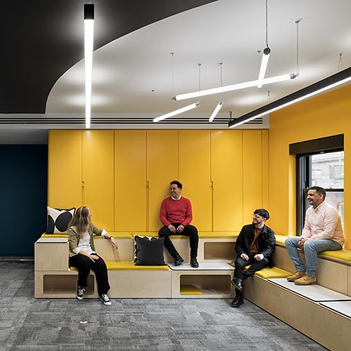 Gensler Birmingham office communal seating