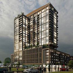 High-rise building rendering in Raleigh. Credit Kane Realty