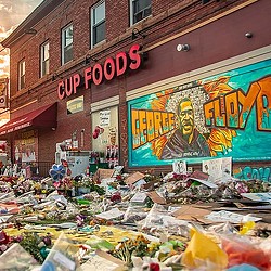 George Floyd mural at Cup Foods