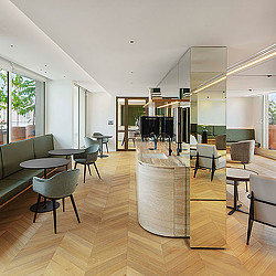 Financial services firm cafe interiors