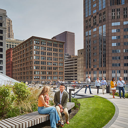 Willis Tower public rooftop garden.