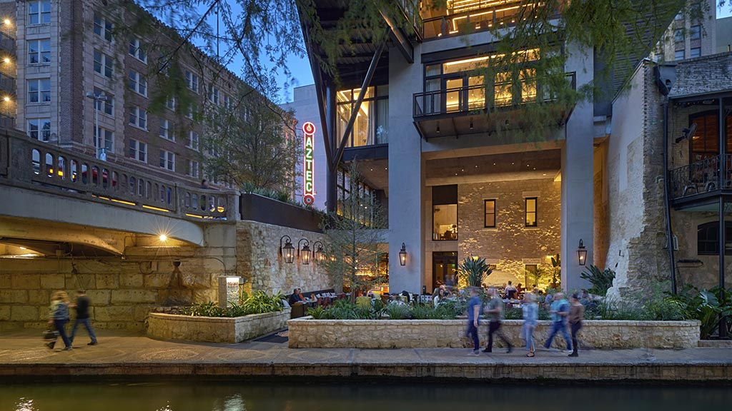 Canopy by Hilton San Antonio Riverwalk in the evening.