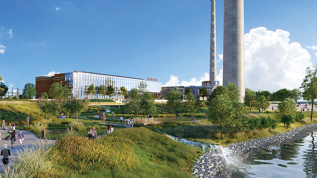 Avon Lake power plant redevelopment rendering