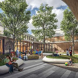 Friendship Foundation Center courtyard rendering