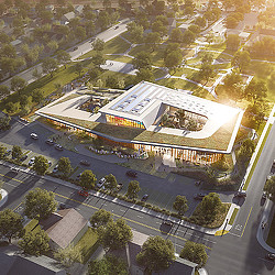 Friendship Foundation Center aerial daytime rendering
