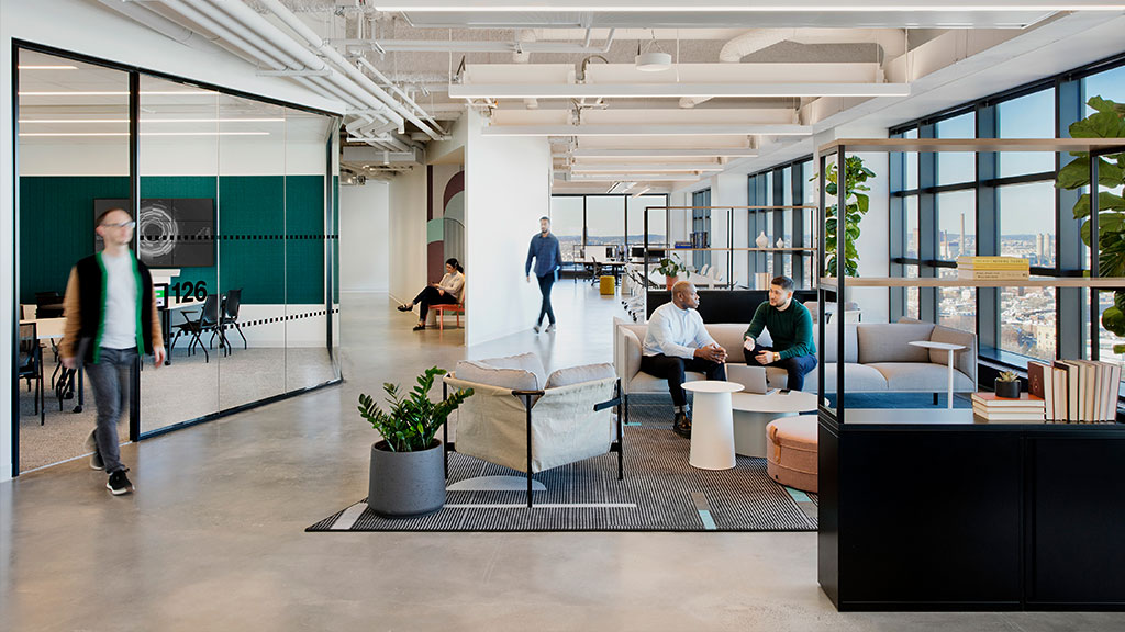 Verizon at The Hub workplace interiors