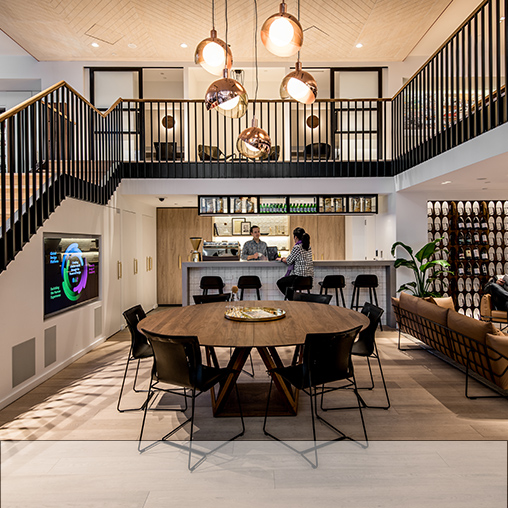 Gensler Sydney office cafe and roundtable
