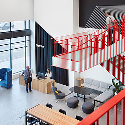 A few people in a room.