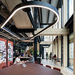 Gensler London open collaboration space.