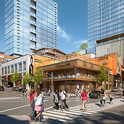 People crossing a street.