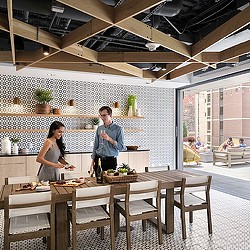 The Link rooftop kitchen.