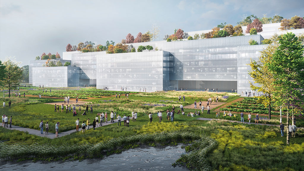 Guangzhou Substation Concept daytime rendering.