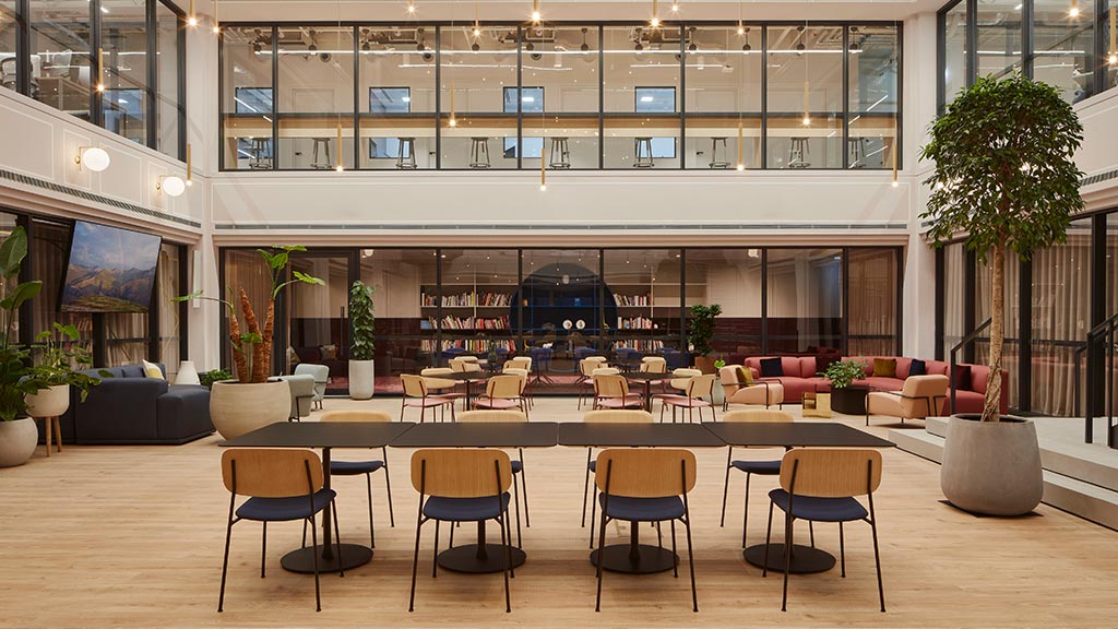 McCann London office workplace library.