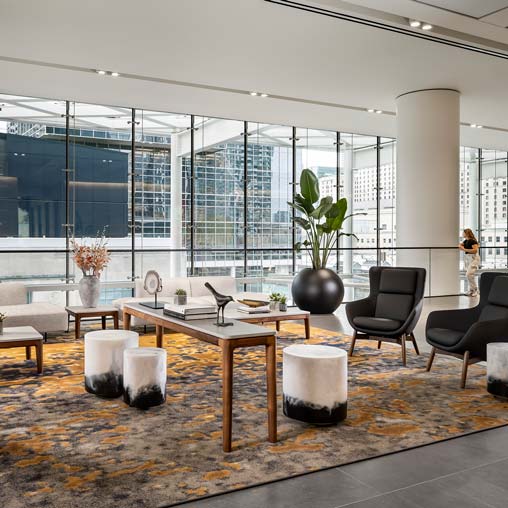 Lounge area at The Canopy at CIBC Square