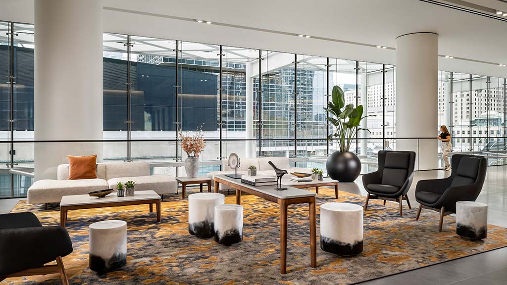 Lounge area at The Canopy at CIBC Square