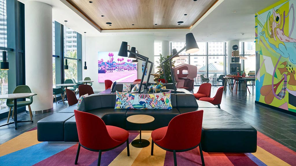 citizenM hotel interior.