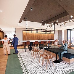 Jefferson Bank Headquarters cafe rendering.