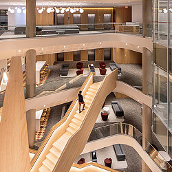 BAC Credomatic Headquarters Honduras atrium with stairs