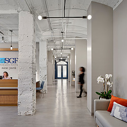 Shady Grove Fertility Brooklyn reception area.