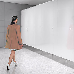 Bobrick Privada toilet partition systems.