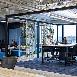 Global Insurer Sydney office open collaboration space.