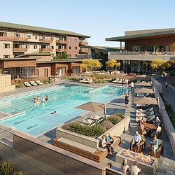 La Posada community rendering with pool.