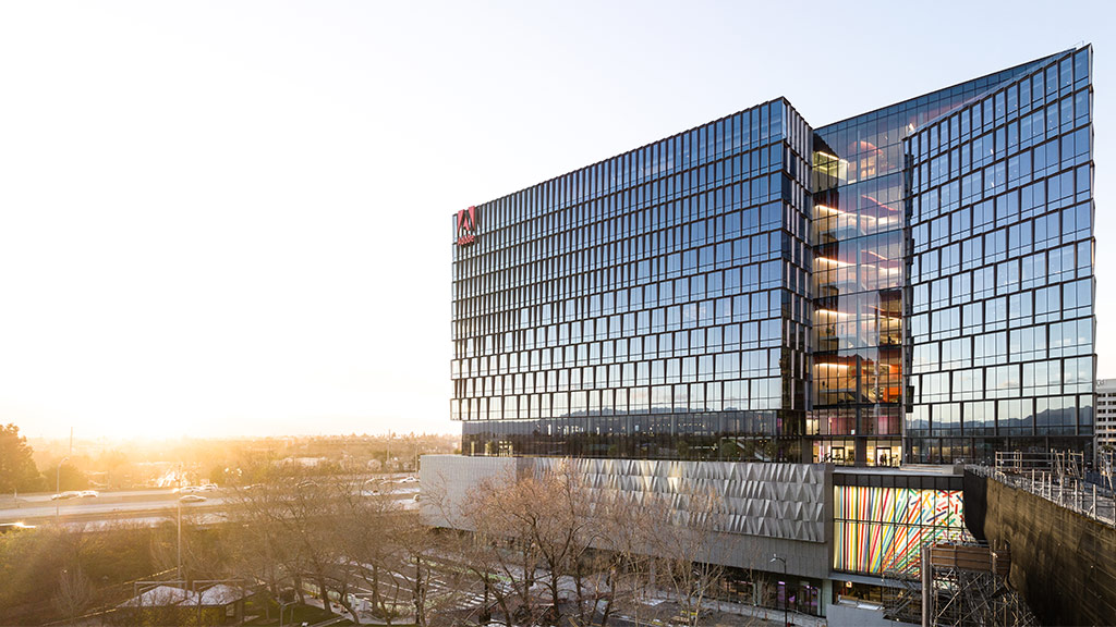 Adobe Founders Tower aerial view