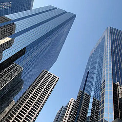 A group of skyscrapers.