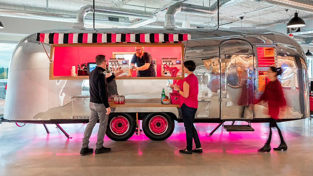 Mobile cafe inside T-Mobile Headquarters