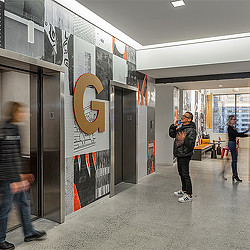 Gensler Seattle office elevator bank