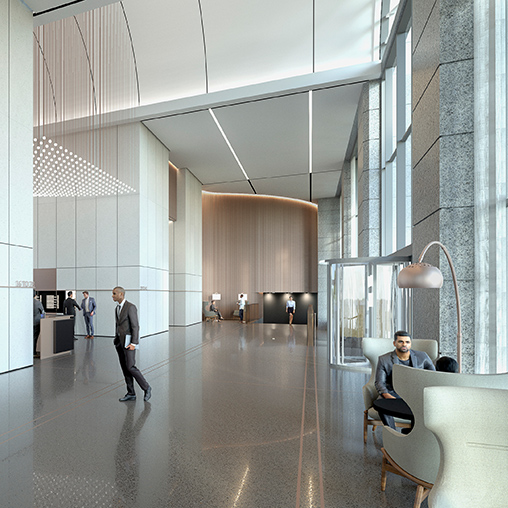 100 North Tampa Building Lobby Renovations rendering