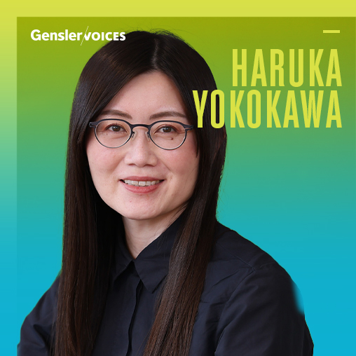 Haruka Yokokawa headshot with Gensler Voices overlay