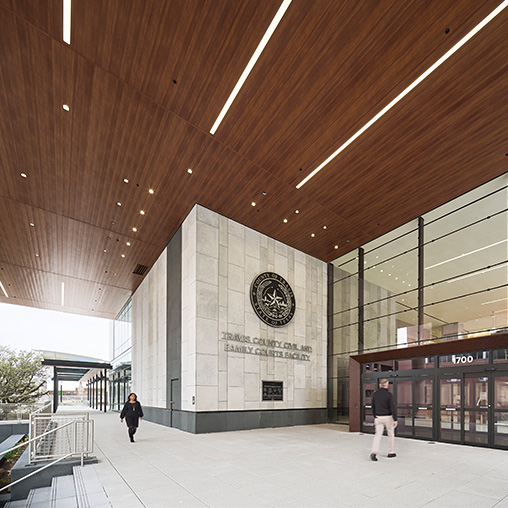 Travis County Civil and Family Courts entrance