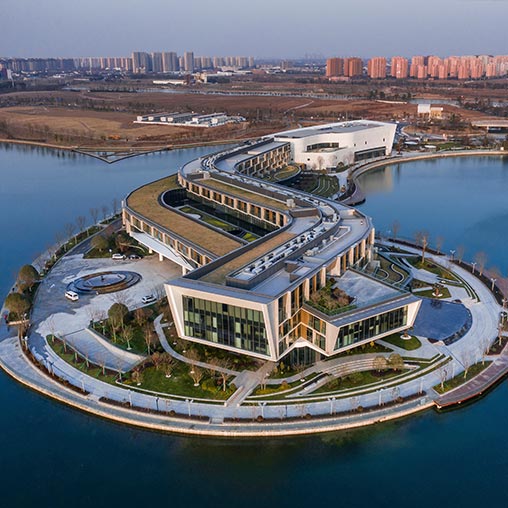 JW Marriott Hotel Shanghai aerial view
