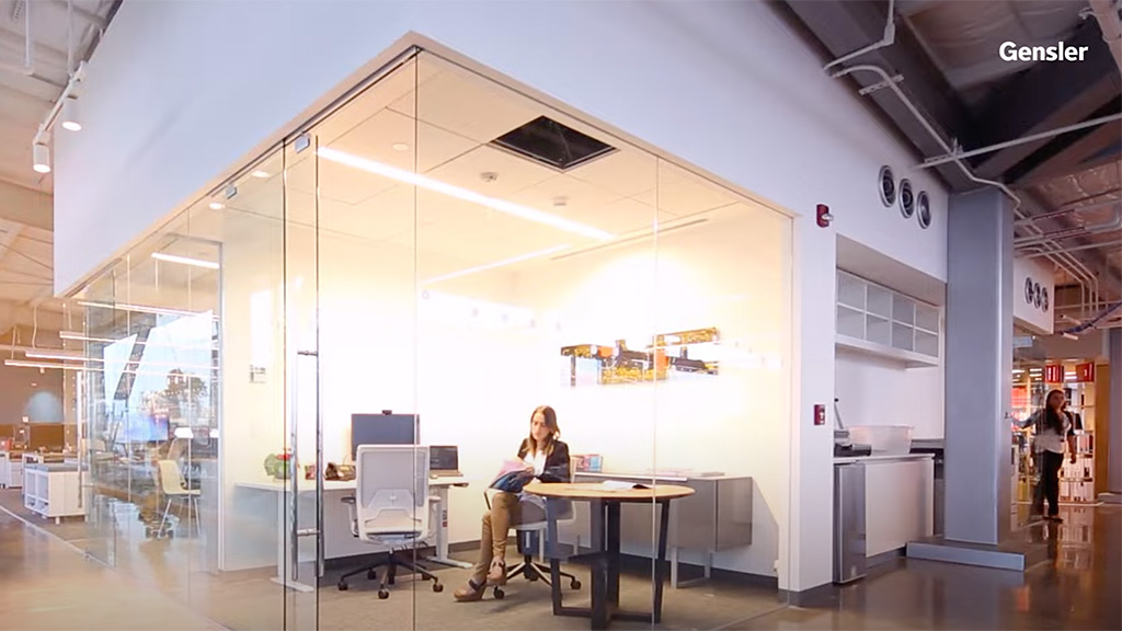 A person working at a desk.