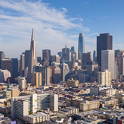 Downtown San Francisco aerial view